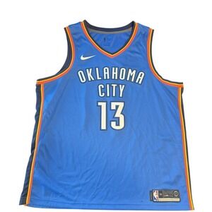 Nike Swingman Paul George OKC Thunder Jersey Blue 13‎ Size 56 XXL